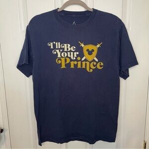 DISNEY Disneyland I’ll be Your Prince Crewneck T Shirt 100% cotton medium